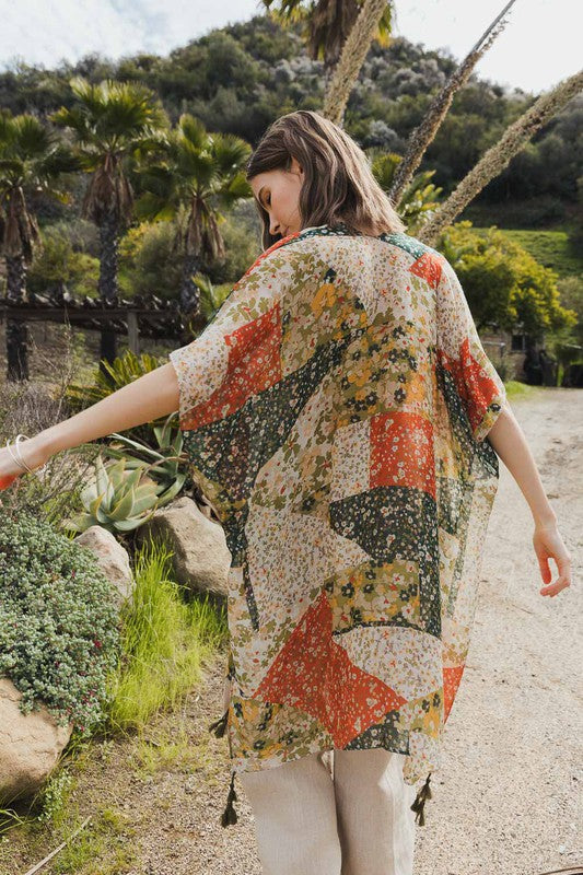 Allover Floral Print Kimono - Executive Gypsy