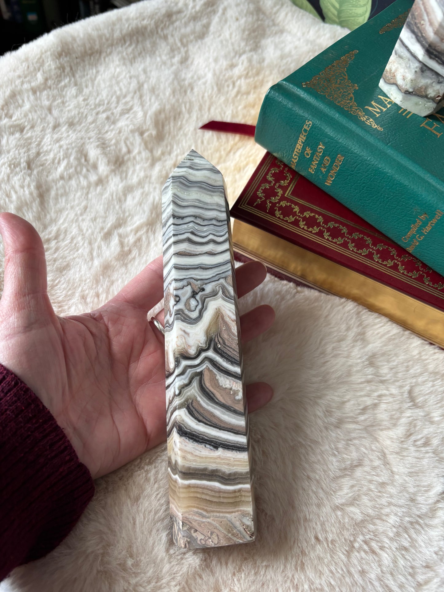 Extra Large Zebra Calcite Tower