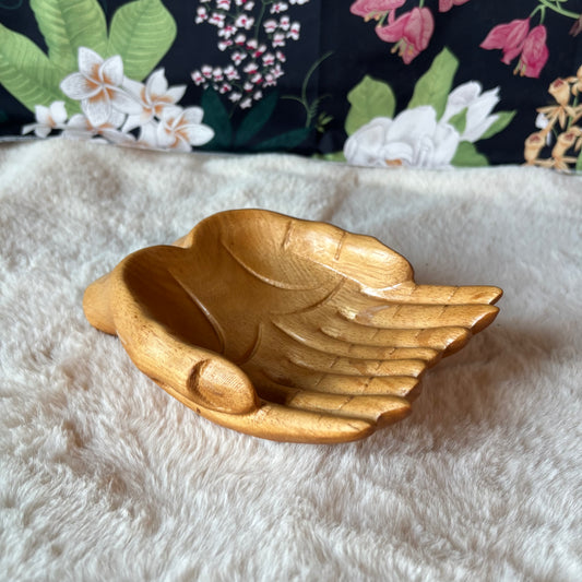 Wooden Hands Offering Bowl