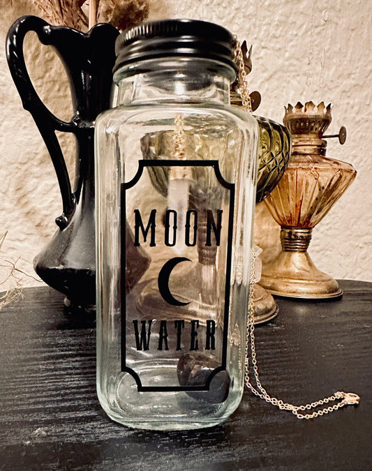 Moon Water Charging Glass Jar 8oz – Necklace Holder