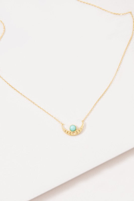 Moon Phase Stone Necklace