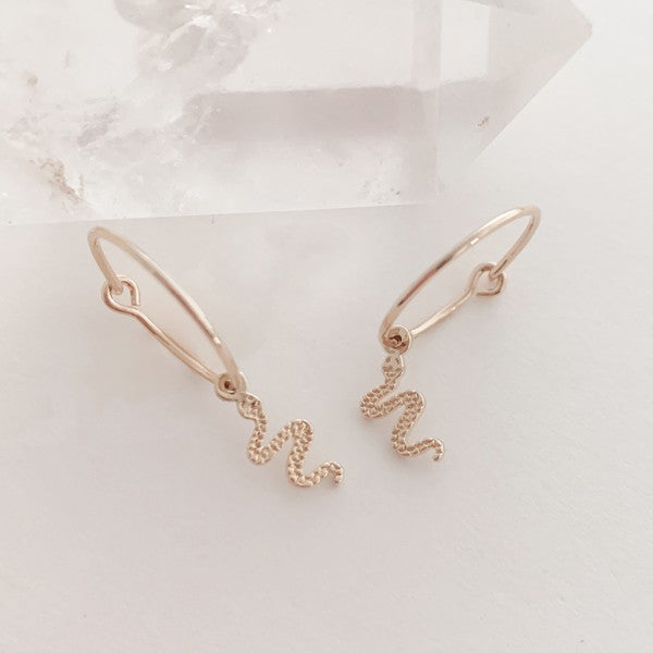 Magic Charm Snake Hoops