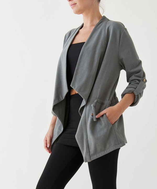 Hemp Open Front Jacket