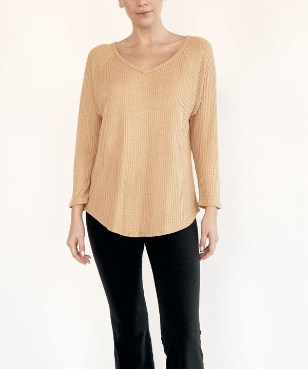 Bamboo Waffle Loose Top