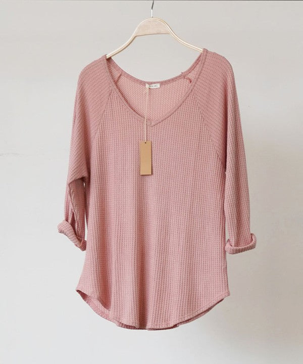 Bamboo Waffle Loose Top