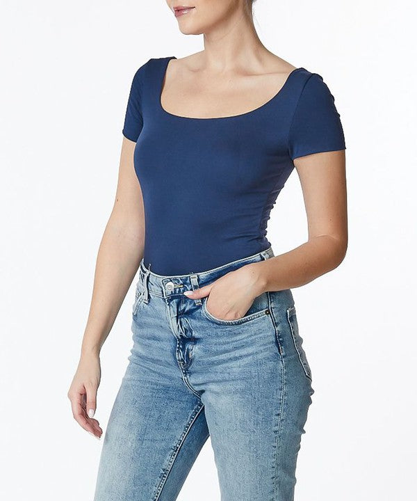 Bamboo Double Layered Cap Sleeve Top