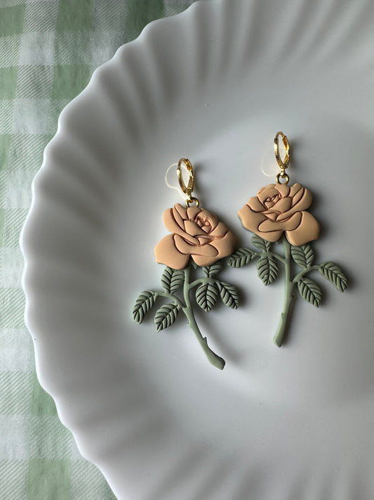 Yellow Roses Earrings