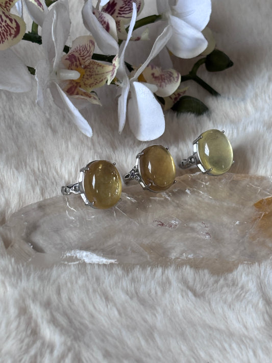 Golden Lepidolite Ring
