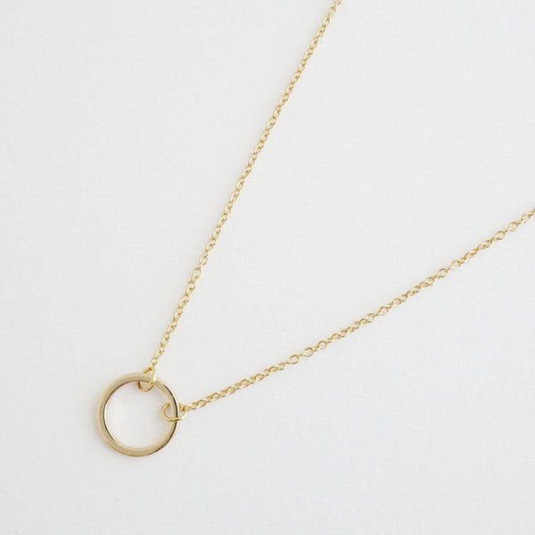 Single Open Circle Necklace