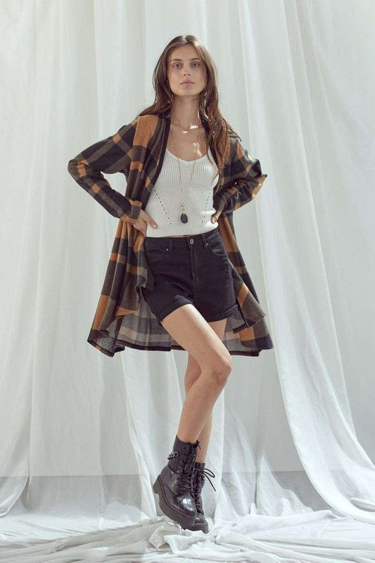 Plaid Cardigan