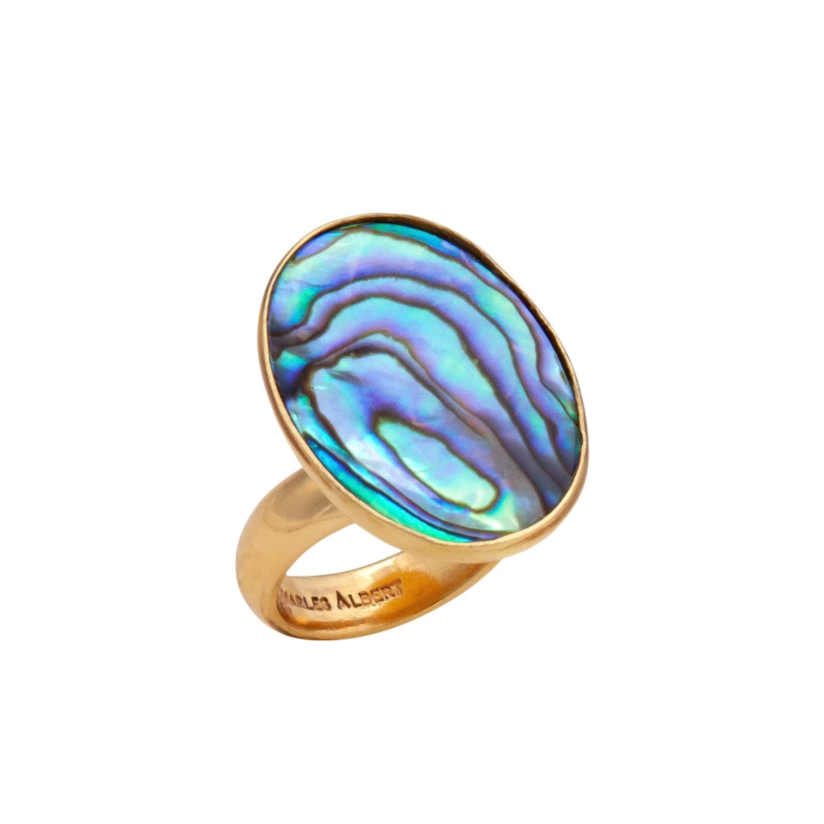 Natural Abalone Adjustable Ring