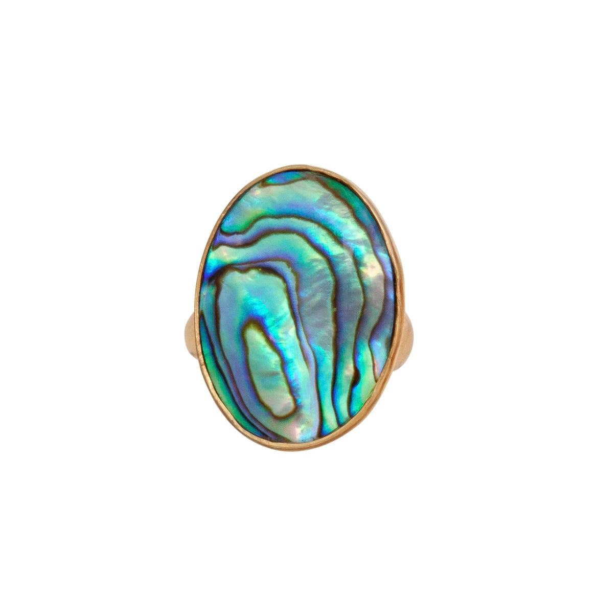 Natural Abalone Adjustable Ring