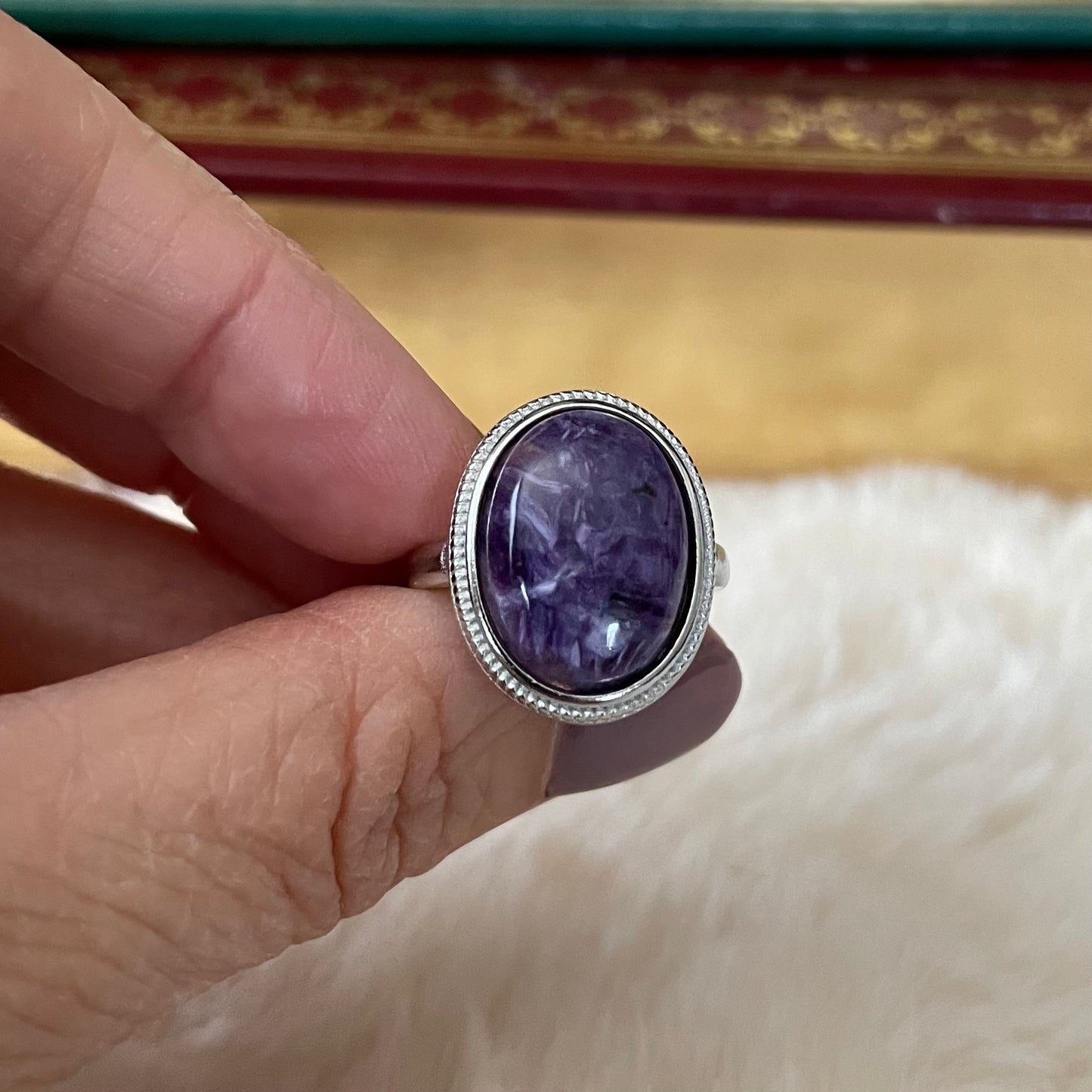 Charoite Oval Ring