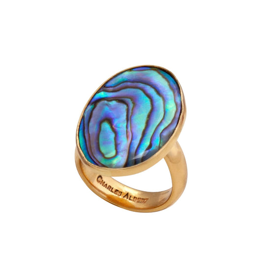 Natural Abalone Adjustable Ring