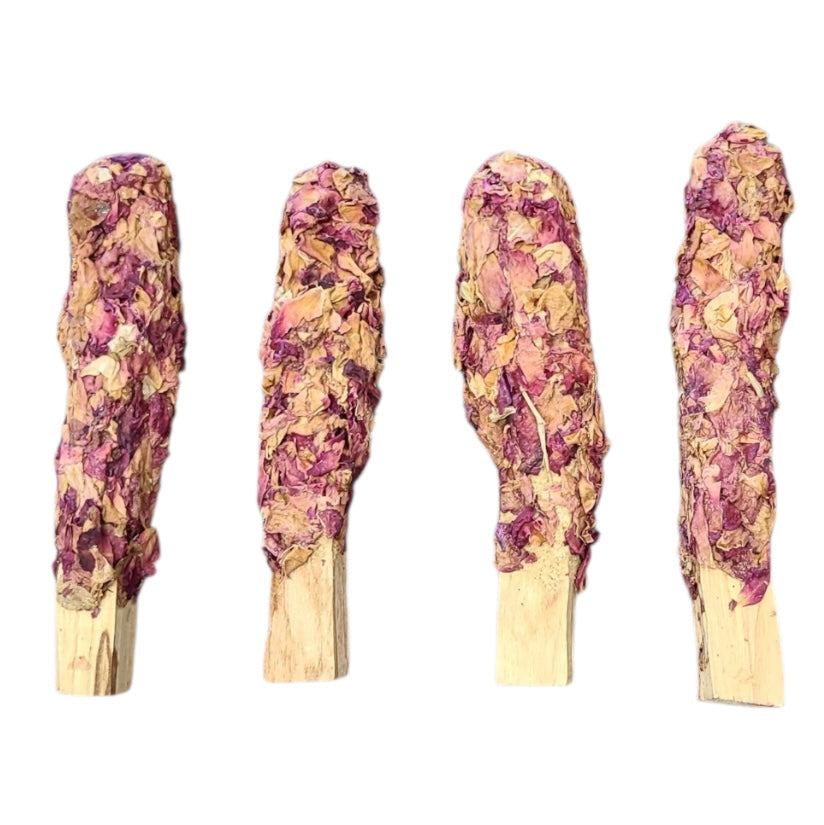 Palo Santo with Rose Petals