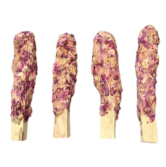 Palo Santo with Rose Petals