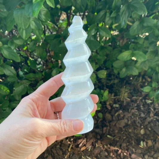 Selenite Unicorn Horn