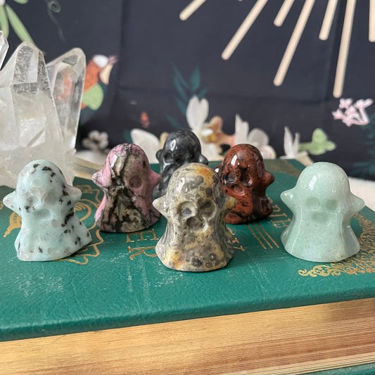 Hand Carved Crystal Ghosts