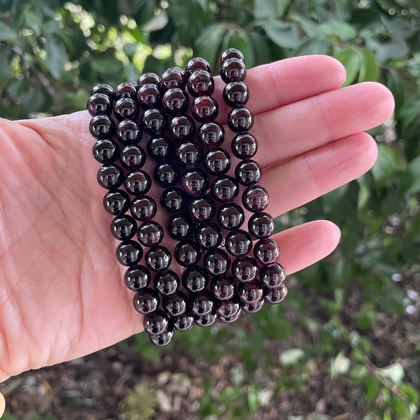 Natural Garnet Stretch Bracelet