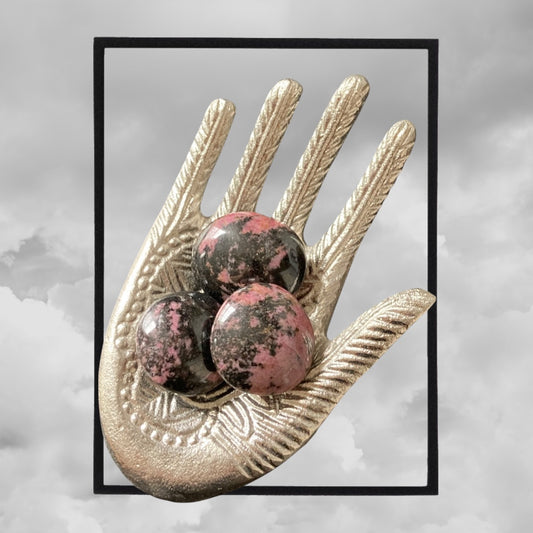 Rhodonite Palm Stone