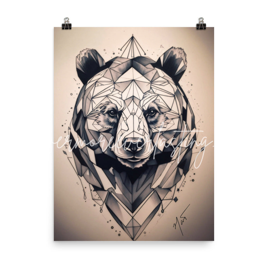 Geo Bear Poster