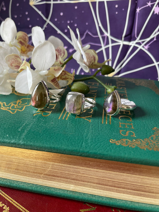 Purple Labradorite Ring