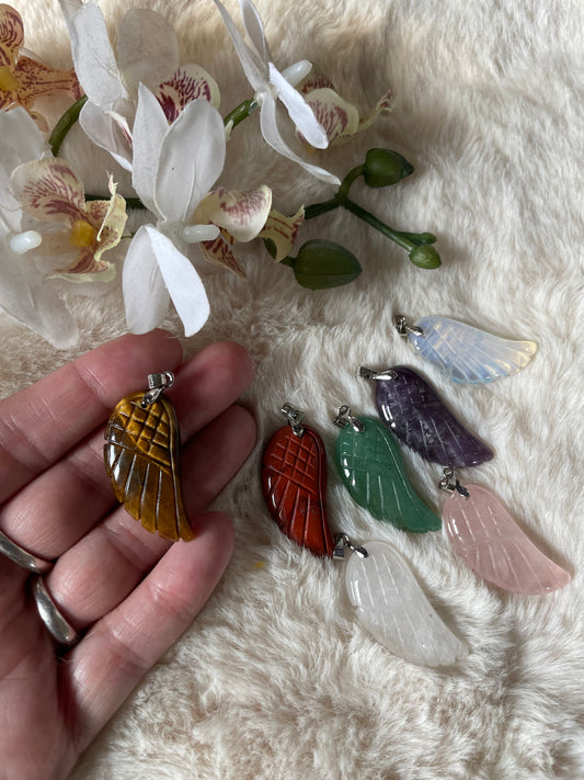 Crystal Angel Wing Pendant