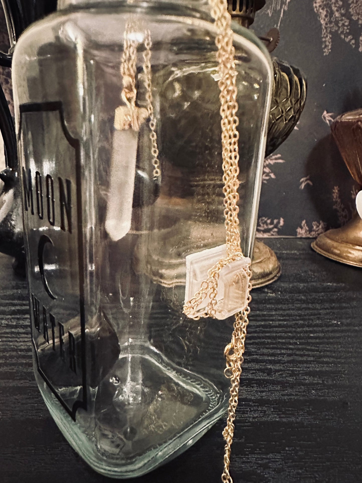Moon Water Charging Glass Jar 8oz – Necklace Holder