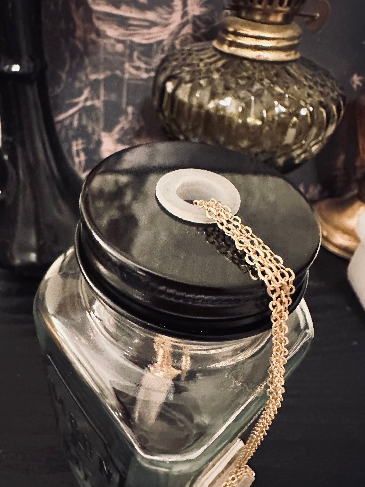 Moon Water Charging Glass Jar 8oz – Necklace Holder