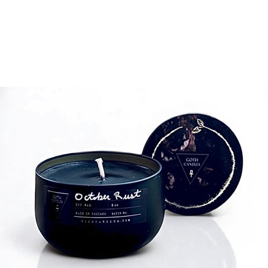 Burning Leaves & Fireplace Scented Candle – October Rust 8oz