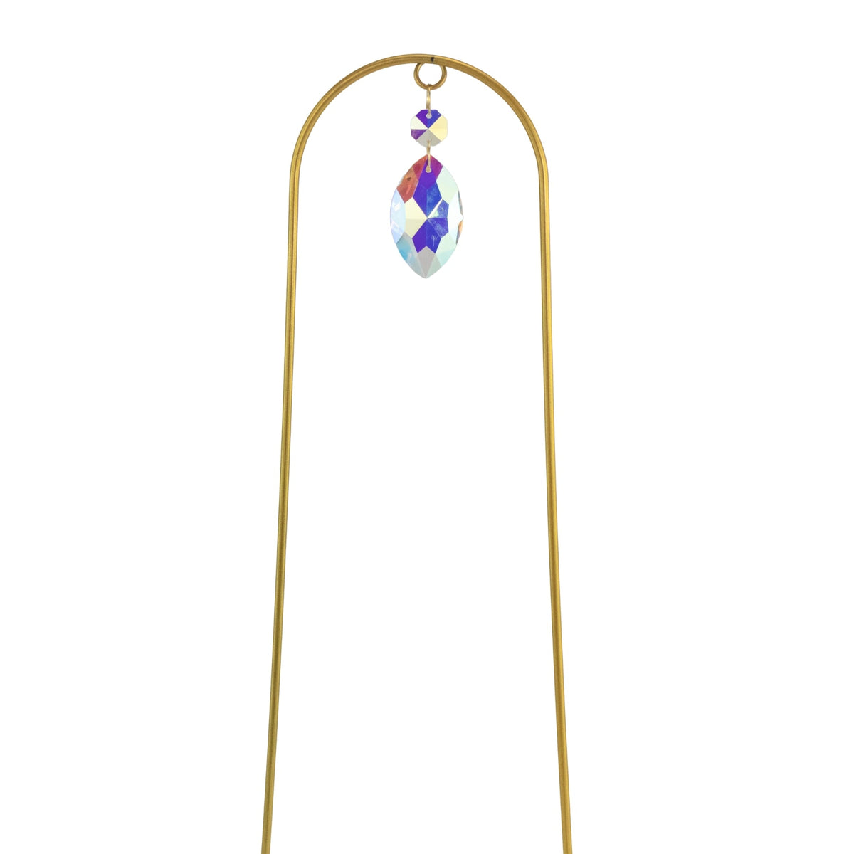 Gold Plant Trellis with Crystal