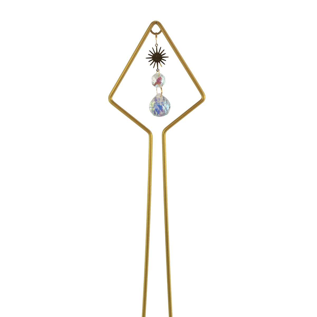 Gold Plant Trellis with Crystal