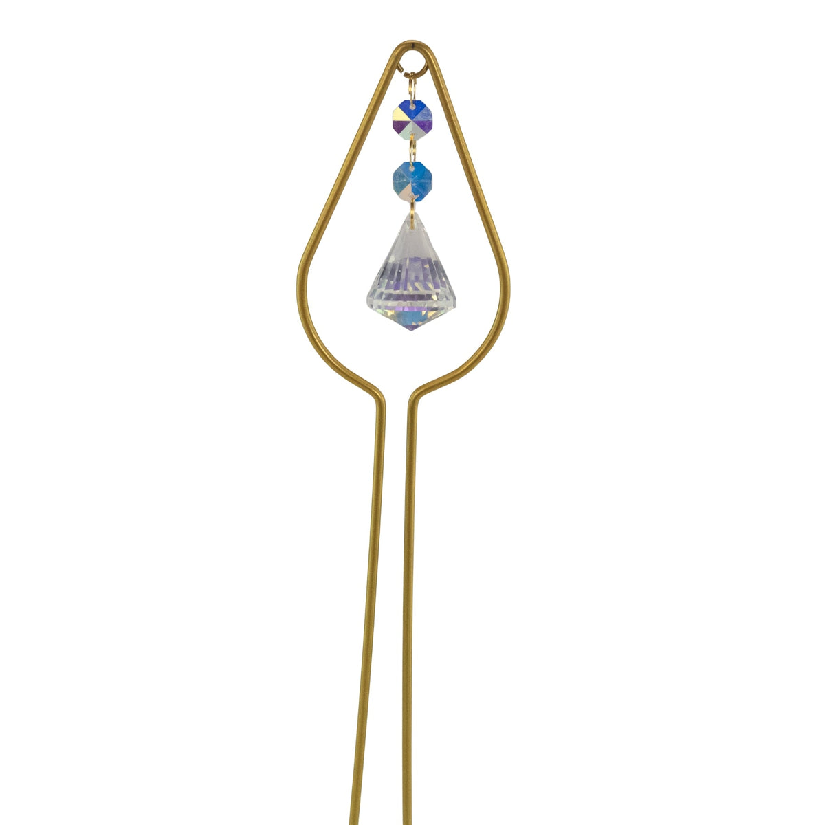 Gold Plant Trellis with Crystal