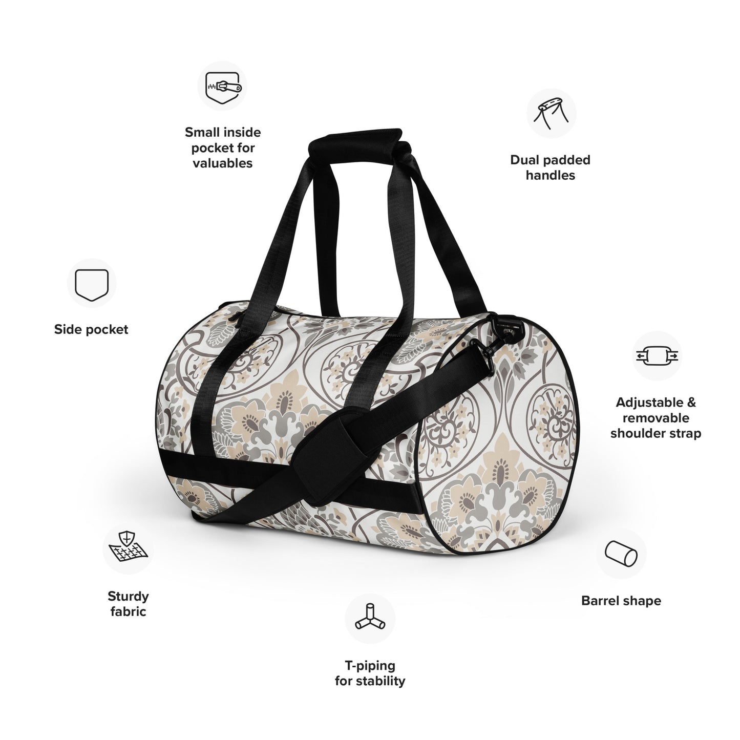 Baroque All-over print gym bag