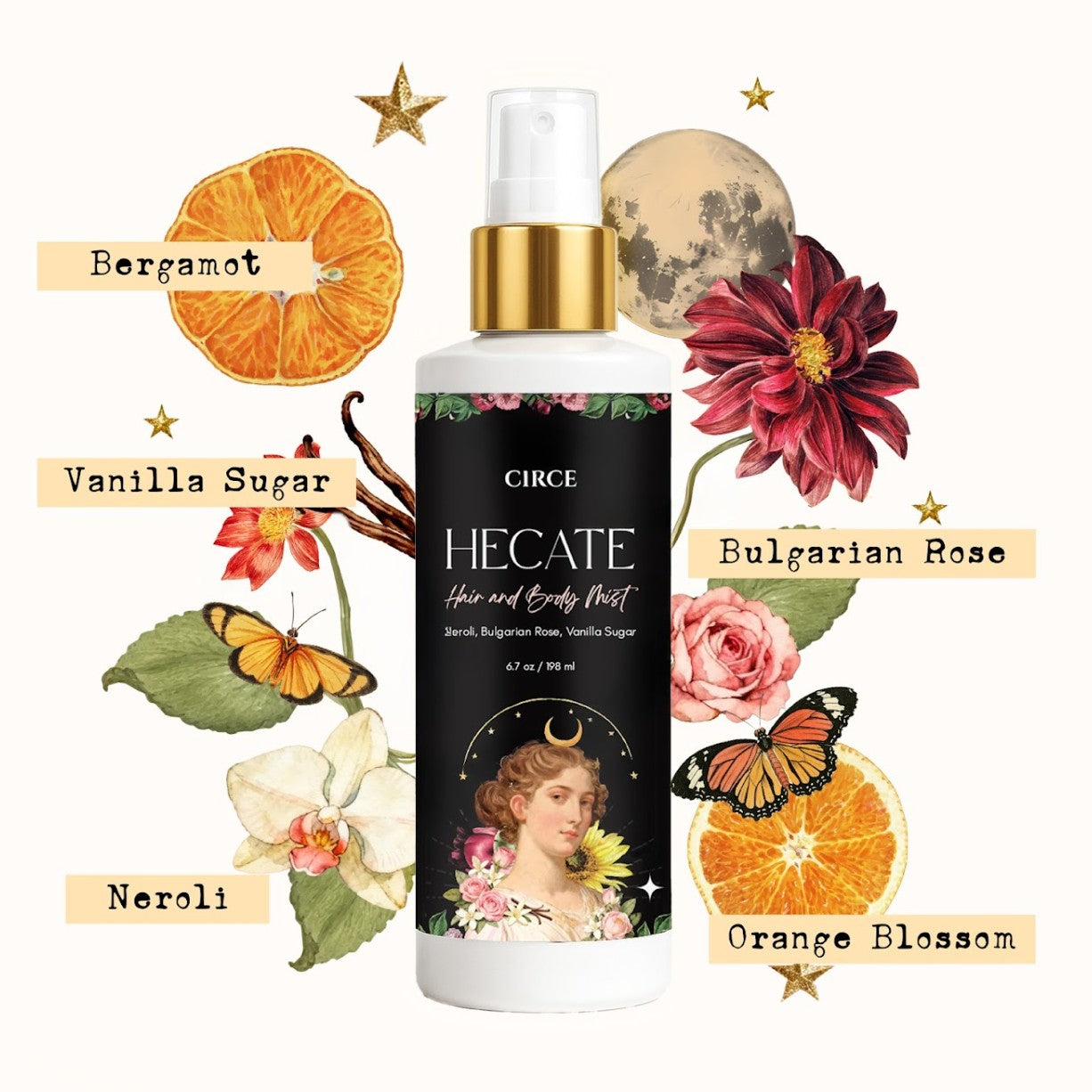 Hecate Hair & Body Mist – Neroli, Bulgarian Rose & Vanilla Sugar | 6.7 oz