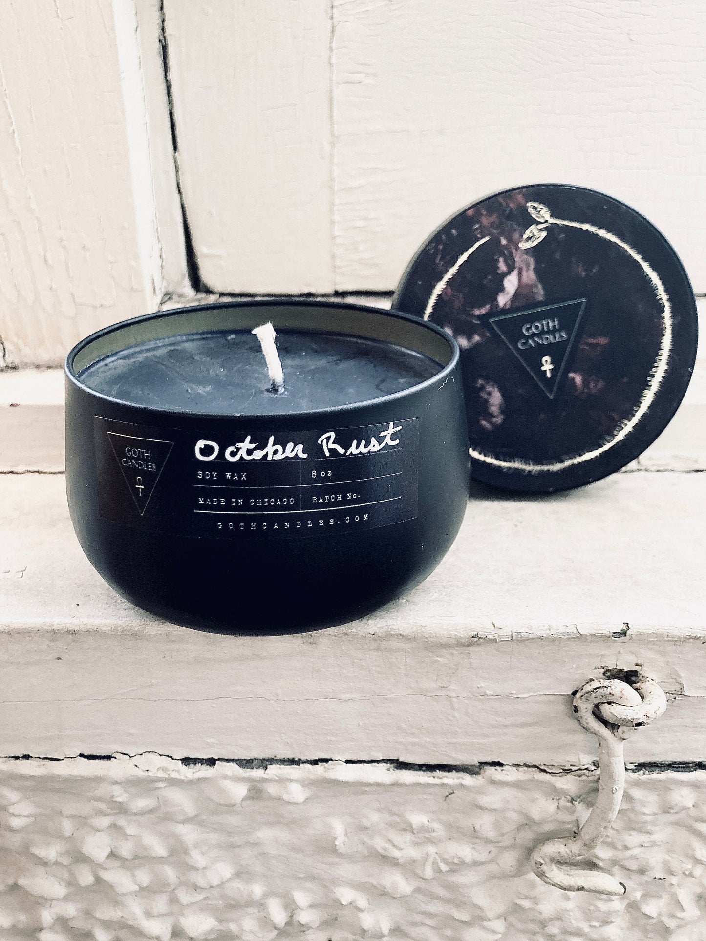 Burning Leaves & Fireplace Scented Candle – October Rust 8oz