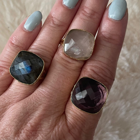 Cushion Cut Gemstone Ring - Executive Gypsy