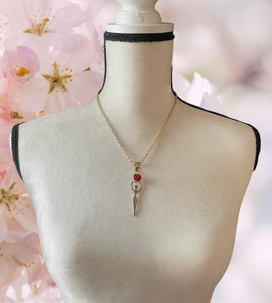 Red Rose Goddess Pendant