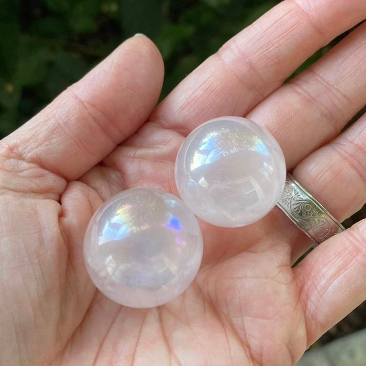 Angel Aura Rose Quartz Sphere