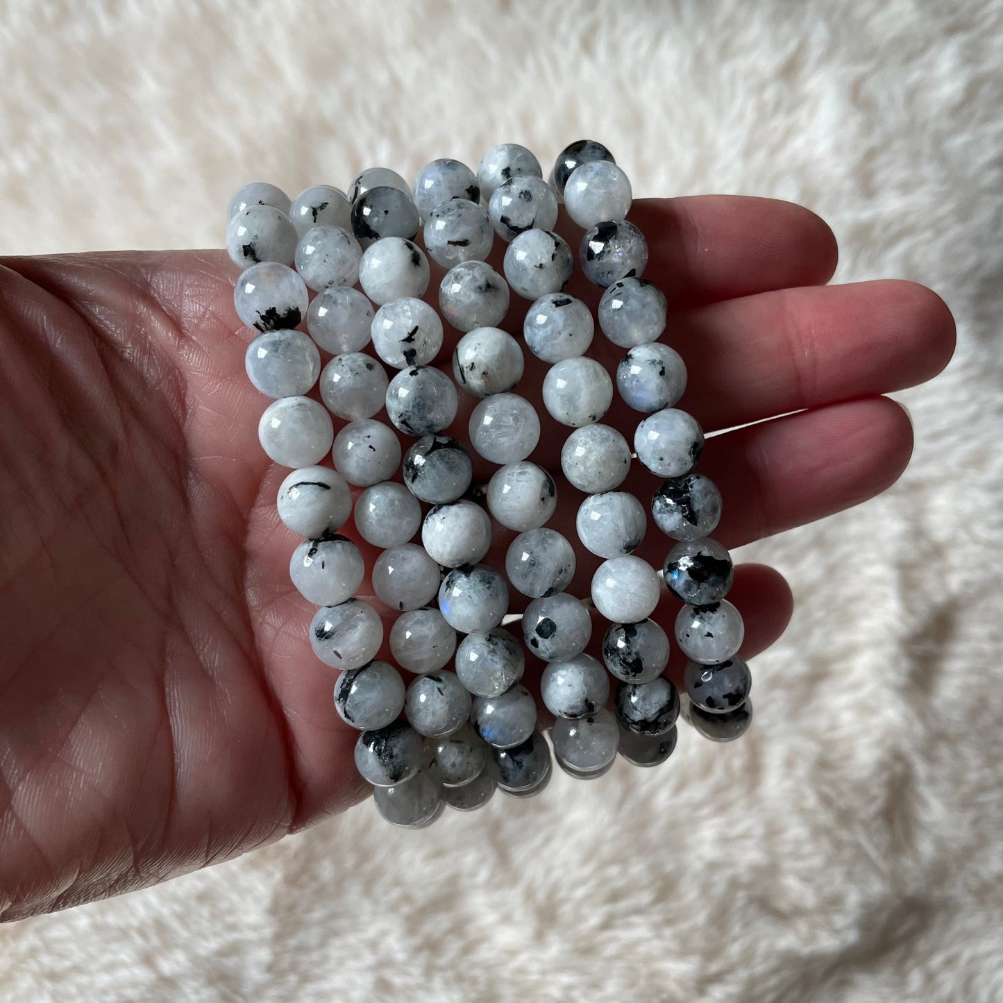 Rainbow Moonstone Stretch Bracelet