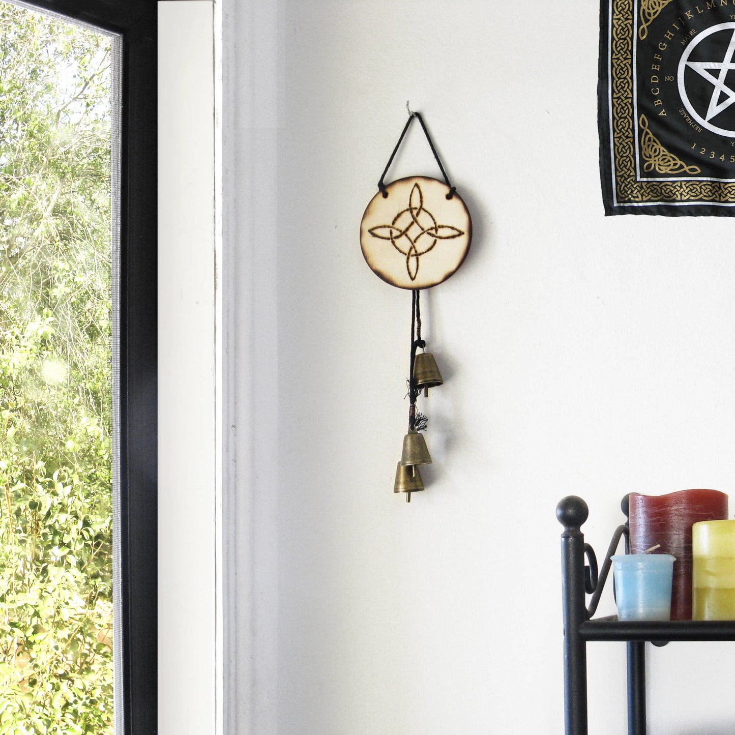 Witch's Bell: Witch's Knot and 3 Bells - Handcrafted