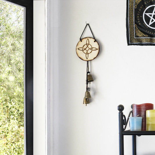 Witch's Bell: Witch's Knot and 3 Bells - Handcrafted