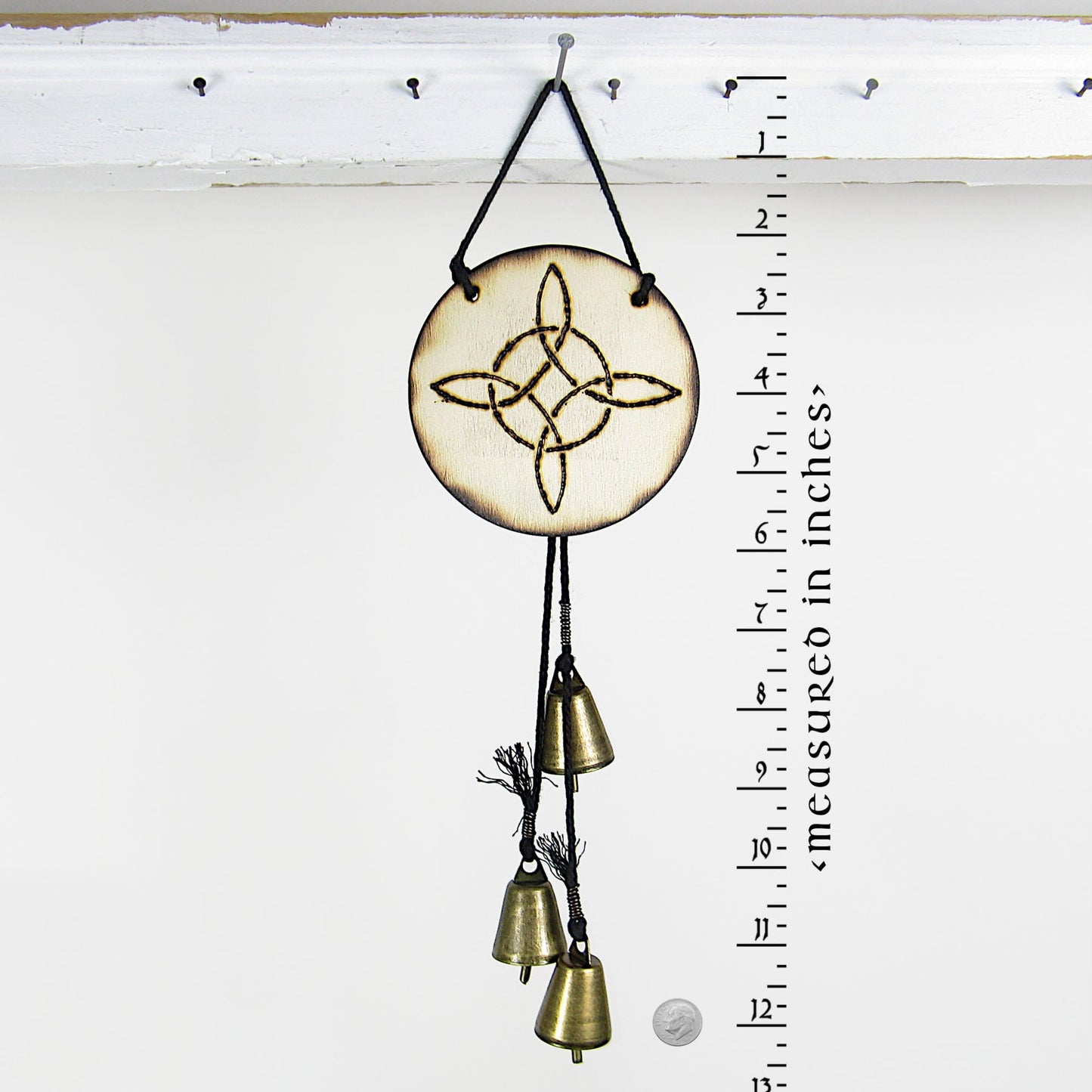 Witch's Bell: Witch's Knot and 3 Bells - Handcrafted