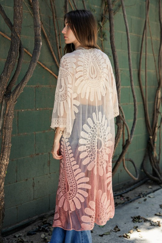 Ombre Bohemian Lace Kimono - Executive Gypsy