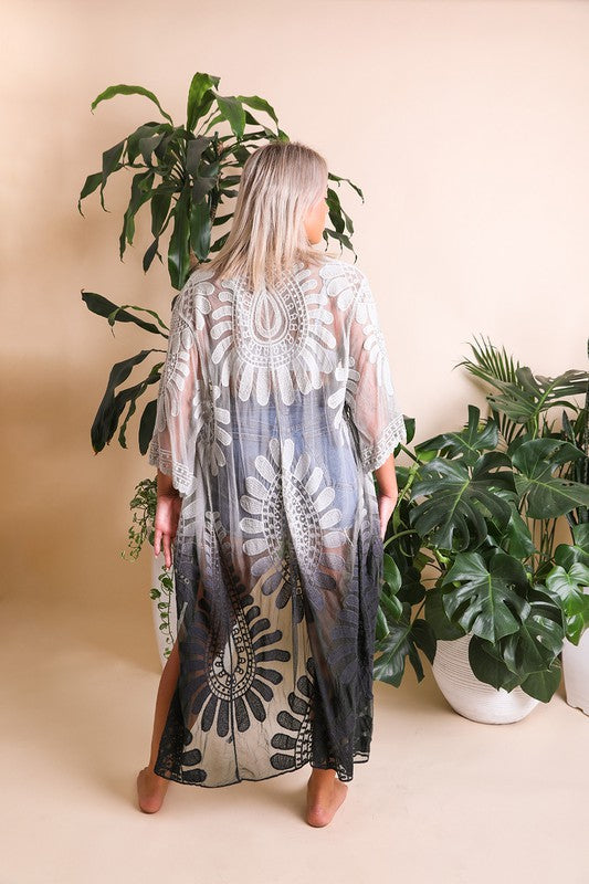 Ombre Bohemian Lace Kimono - Executive Gypsy