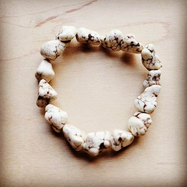 White Turquoise Nugget Bracelet - Executive Gypsy