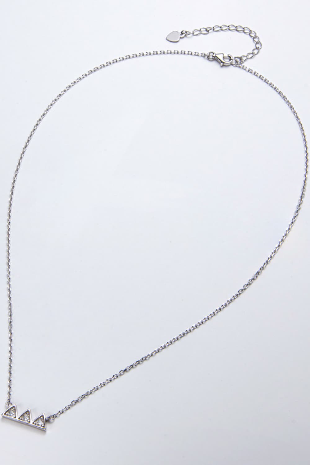 Moissanite Triangle Platinum-Plated Necklace - Executive Gypsy