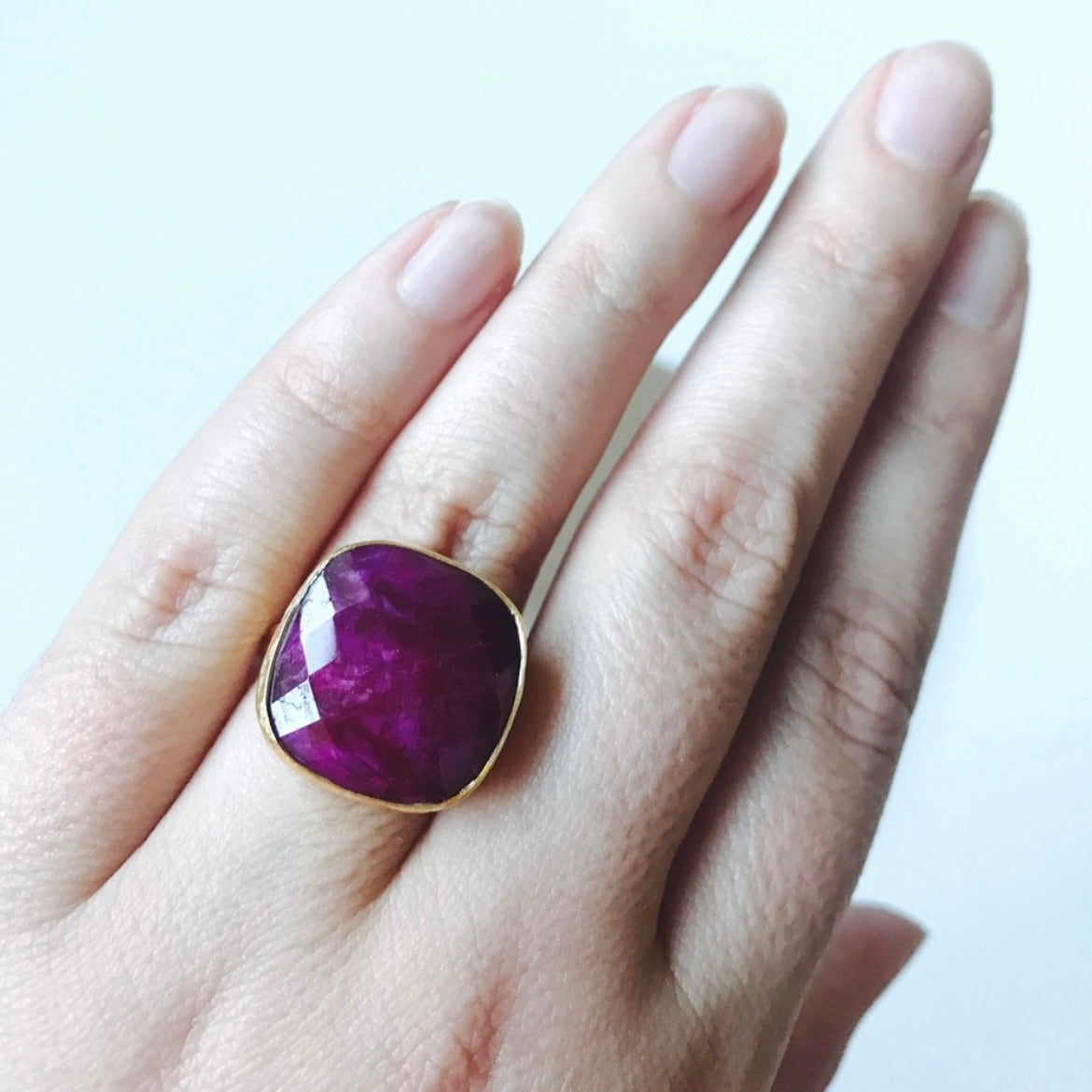 Natural Raw Ruby ring - Executive Gypsy