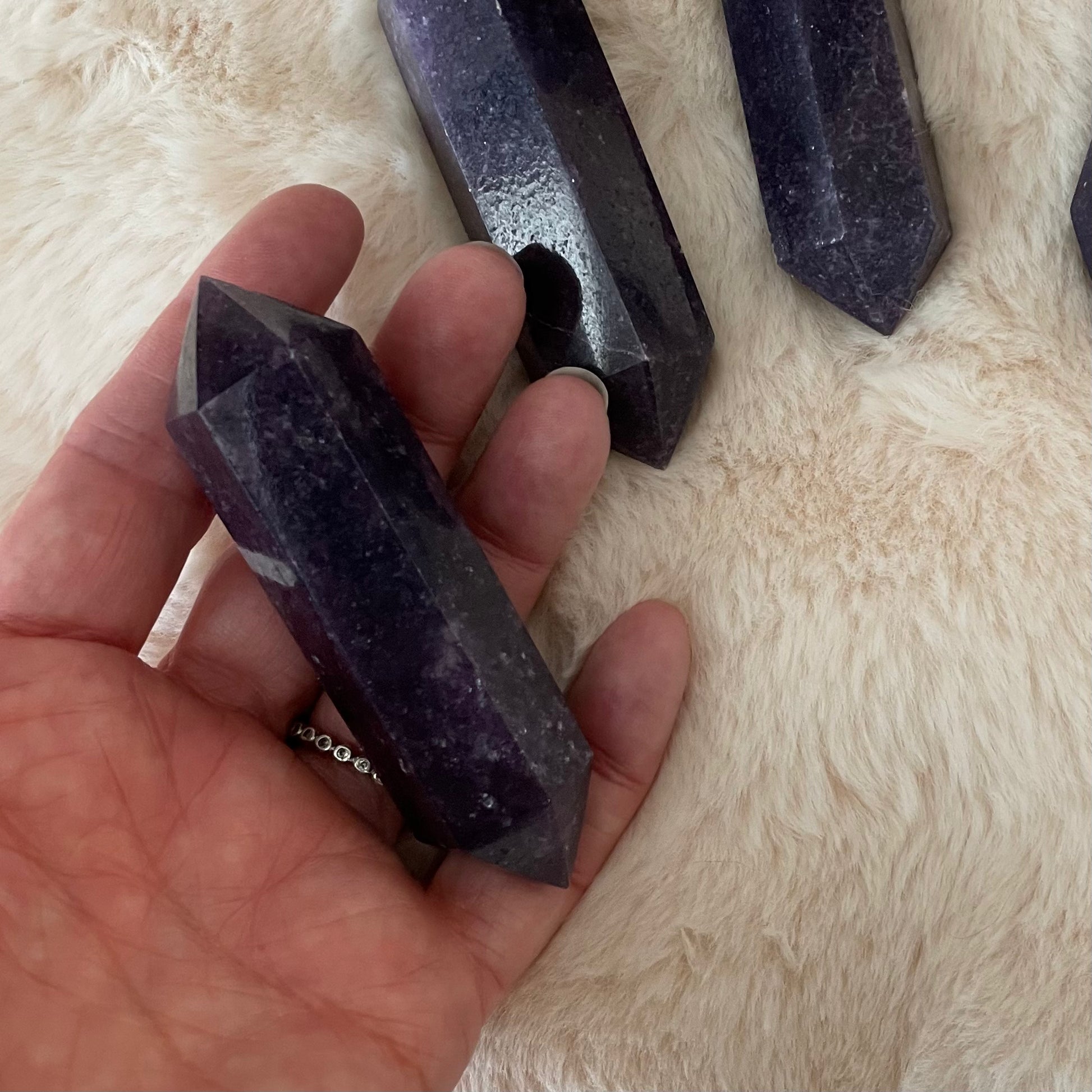 Double Terminated Lepidolite - Executive Gypsy