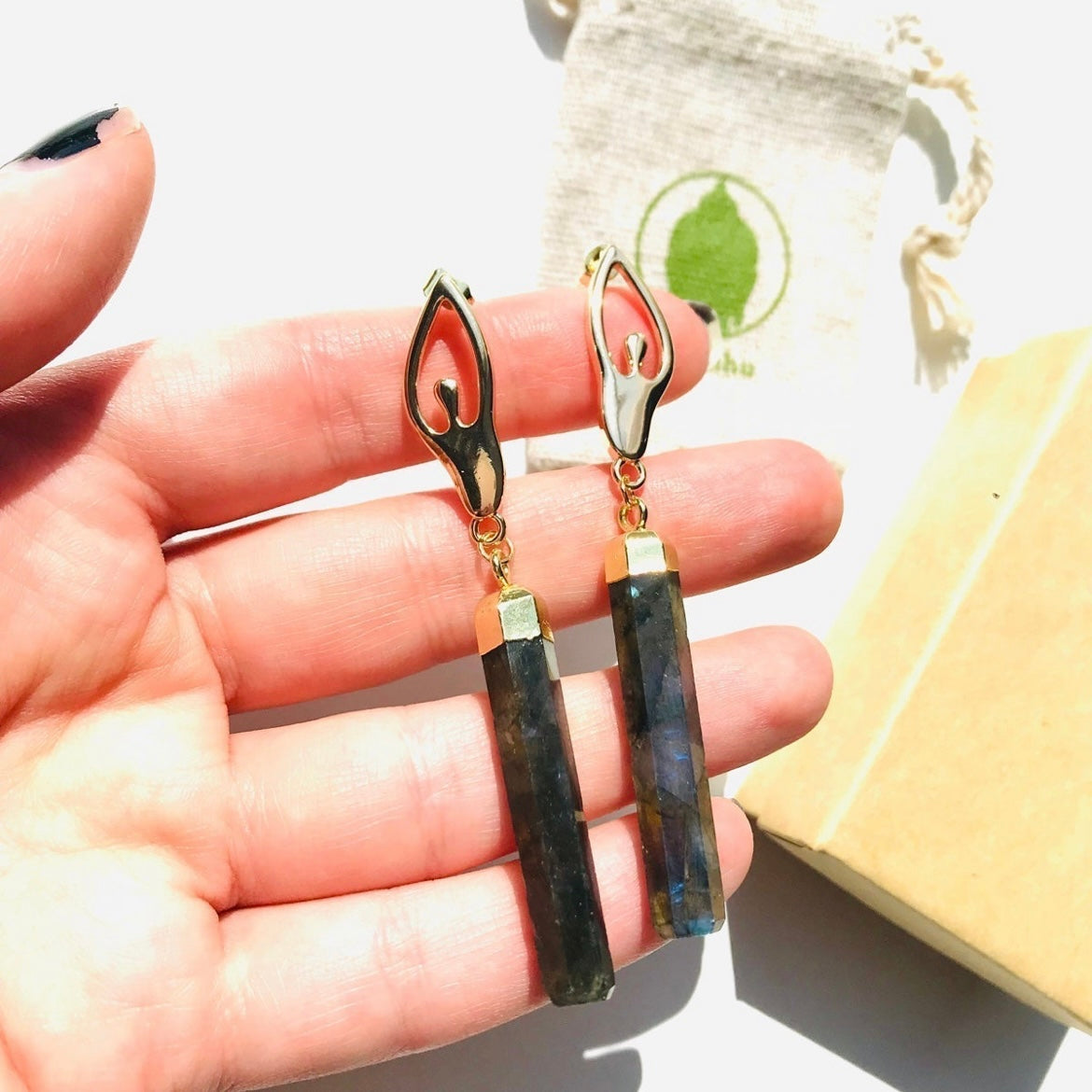 Goddess Labradorite Earrings - Executive Gypsy